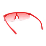 Kids Child Size Trendy Flat Top Shield Plastic Sport Sunglasses