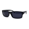 All Black Timeless Classic Narrow Rectangle Dad Shade Sunglasses