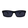 All Black Timeless Classic Narrow Rectangle Dad Shade Sunglasses