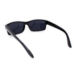 All Black Timeless Classic Narrow Rectangle Dad Shade Sunglasses