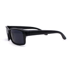 All Black Timeless Classic Narrow Rectangle Dad Shade Sunglasses