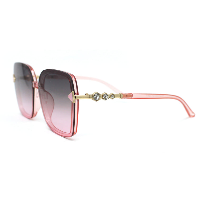 Womens Rhinestone Jewelry Rimless Butterfly Designer Sunglasses
