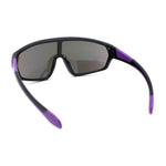 Boys Child Size Mirror Lens Wrap Shield Sport Plastic Sunglasses