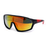 Boys Child Size Mirror Lens Wrap Shield Sport Plastic Sunglasses