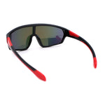 Boys Child Size Mirror Lens Wrap Shield Sport Plastic Sunglasses