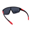 Boys Child Size Mirror Lens Wrap Shield Sport Plastic Sunglasses