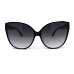 Womens Oversized Cat Eye Dimensional Plastic Rim Chic Sunglasses