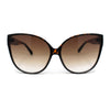 Womens Oversized Cat Eye Dimensional Plastic Rim Chic Sunglasses