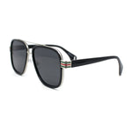 Mens Luxury Double Rim Fashion Racer Rectangle Sunglasses