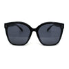 Womens Inset Lens Horn Rim Retro Oversized Whimsical Sunglasses