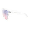 Womens Inset Lens Horn Rim Retro Oversized Whimsical Sunglasses