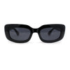 Womens Mod Rectangle Subtle Weave Pattern Arm Sunglasses