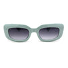 Womens Mod Rectangle Subtle Weave Pattern Arm Sunglasses