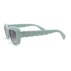 Womens Mod Rectangle Subtle Weave Pattern Arm Sunglasses