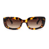Womens Mod Rectangle Subtle Weave Pattern Arm Sunglasses