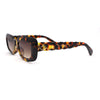 Womens Mod Rectangle Subtle Weave Pattern Arm Sunglasses