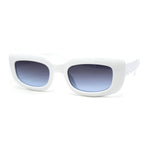 Womens Mod Rectangle Subtle Weave Pattern Arm Sunglasses