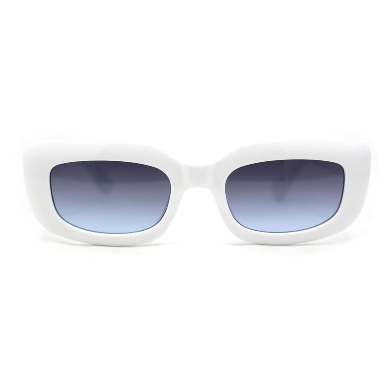 Womens Mod Rectangle Subtle Weave Pattern Arm Sunglasses