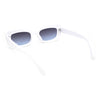 Womens Mod Rectangle Subtle Weave Pattern Arm Sunglasses