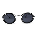 Oval Art Deco Geometric Design Metal Rim Retro Sunglasses