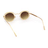 Oval Art Deco Geometric Design Metal Rim Retro Sunglasses