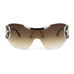 90s Diva Womens Shield Wrap Curved Star Sunglasses