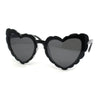 Womens Lace Petal Rim Heart Shape Cat Eye Plastic Sunglasses