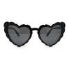 Womens Lace Petal Rim Heart Shape Cat Eye Plastic Sunglasses