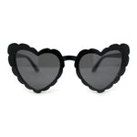Womens Lace Petal Rim Heart Shape Cat Eye Plastic Sunglasses