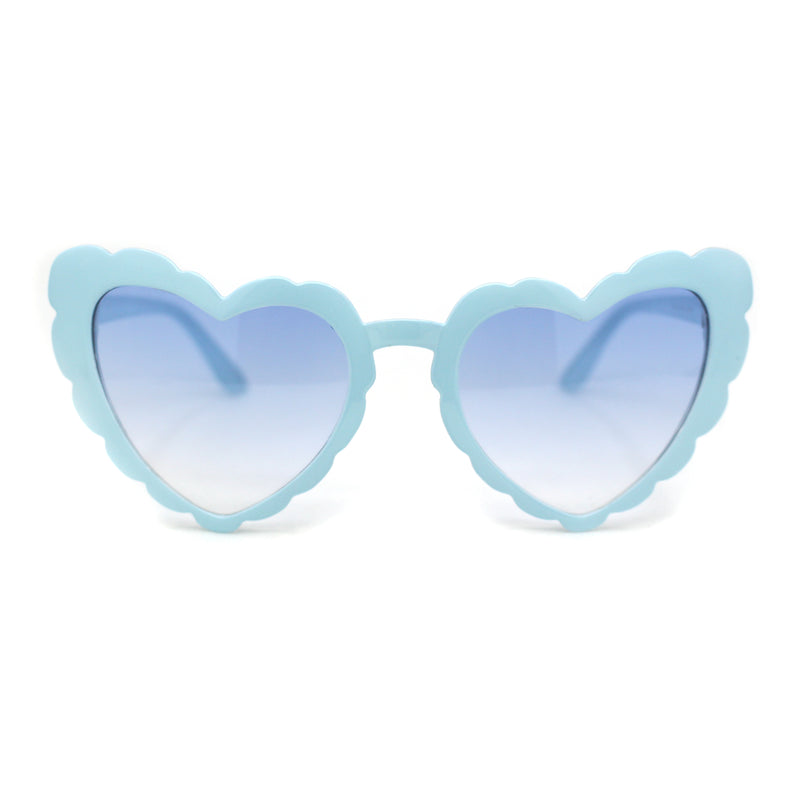 Womens Lace Petal Rim Heart Shape Cat Eye Plastic Sunglasses