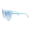 Womens Lace Petal Rim Heart Shape Cat Eye Plastic Sunglasses