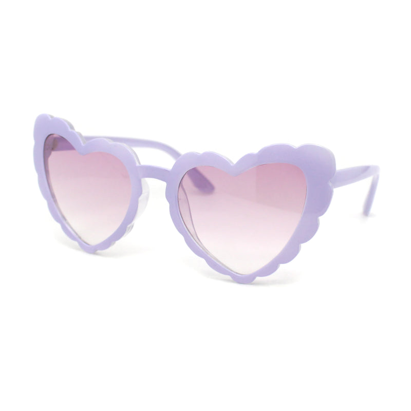 Womens Lace Petal Rim Heart Shape Cat Eye Plastic Sunglasses