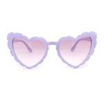 Womens Lace Petal Rim Heart Shape Cat Eye Plastic Sunglasses