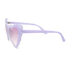 Womens Lace Petal Rim Heart Shape Cat Eye Plastic Sunglasses