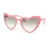 Womens Lace Petal Rim Heart Shape Cat Eye Plastic Sunglasses