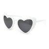 Womens Lace Petal Rim Heart Shape Cat Eye Plastic Sunglasses