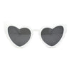 Womens Lace Petal Rim Heart Shape Cat Eye Plastic Sunglasses