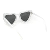 Womens Lace Petal Rim Heart Shape Cat Eye Plastic Sunglasses