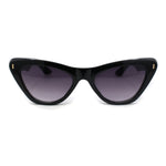 Retro Womens Thick Plastic Iconic Beveled Cat Eye Hipster Sunglasses