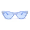 Retro Womens Thick Plastic Iconic Beveled Cat Eye Hipster Sunglasses