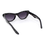 Retro Womens Thick Plastic Iconic Beveled Cat Eye Hipster Sunglasses