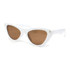 Retro Womens Thick Plastic Iconic Beveled Cat Eye Hipster Sunglasses