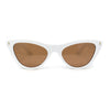 Retro Womens Thick Plastic Iconic Beveled Cat Eye Hipster Sunglasses