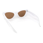 Retro Womens Thick Plastic Iconic Beveled Cat Eye Hipster Sunglasses