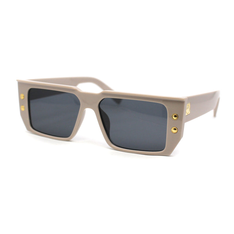 Flat Top Angular Geometric Rectangle Luxury Fashion Sunglasses
