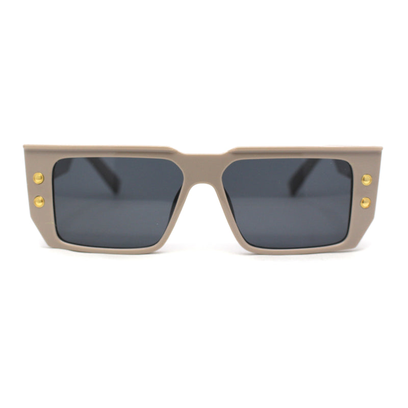 Flat Top Angular Geometric Rectangle Luxury Fashion Sunglasses