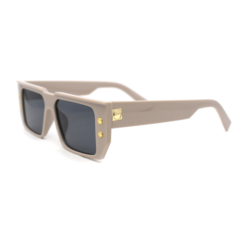 Flat Top Angular Geometric Rectangle Luxury Fashion Sunglasses