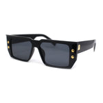 Flat Top Angular Geometric Rectangle Luxury Fashion Sunglasses