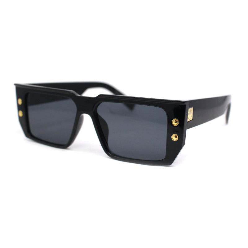 Flat Top Angular Geometric Rectangle Luxury Fashion Sunglasses