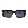 Flat Top Angular Geometric Rectangle Luxury Fashion Sunglasses